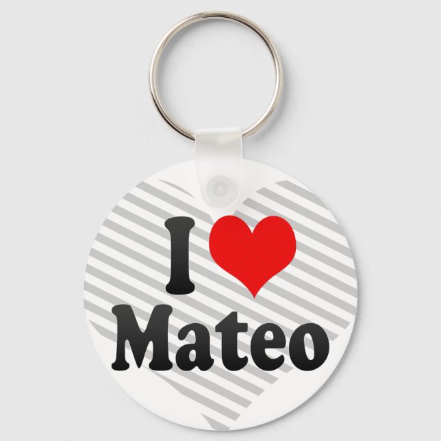 Llavero Me encanta Mateo (Anverso)