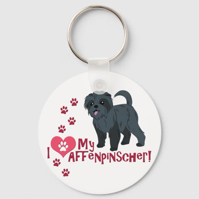 Llavero ¡Me Encanta Mi Affenpinscher! (Anverso)