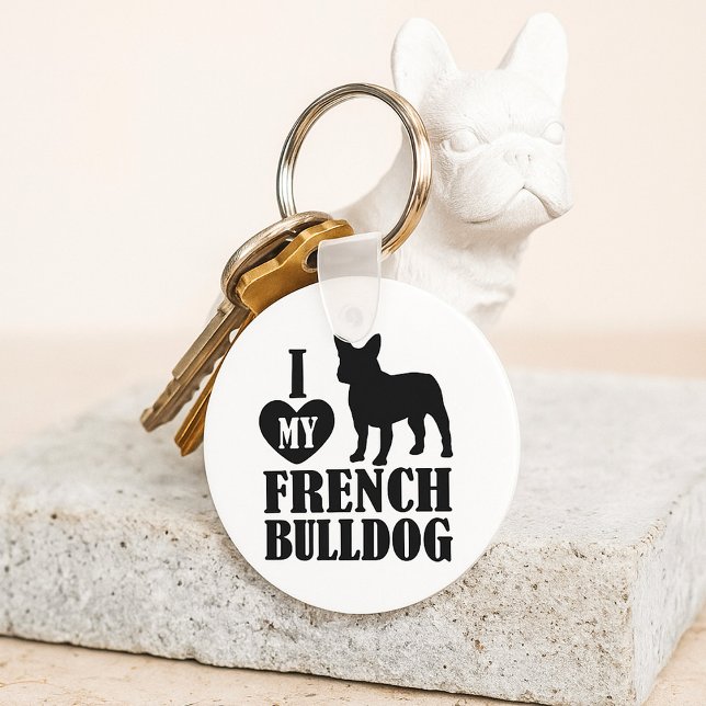 Llavero Me encanta mi cadena de Bulldoges en francés (Subido por el creador)