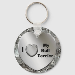 Llavero Me encanta mi cadena de claves del corazón del bul