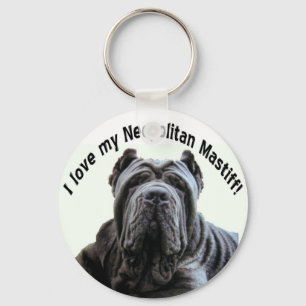 Llavero me encanta mi cadena de claves Neopolitana Mastiff