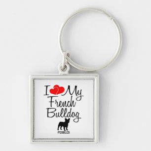 Llavero Me encanta mi cadena de Personalizados de Bulldog 