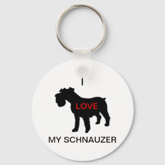 Llavero me encanta mi cadena de teclas schnauzer
