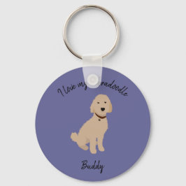 Llavero Me encanta mi cadena Labradoodle