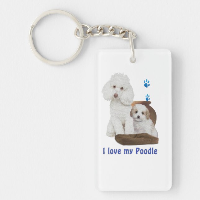 Llavero Me encanta mi caniche (Frente)