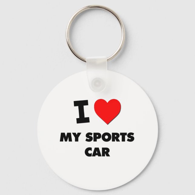 Llavero Me encanta mi coche deportivo (Anverso)