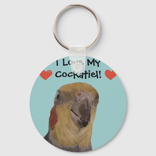 Llavero ¡Me Encanta Mi Cockatiel! Bird (Anverso)