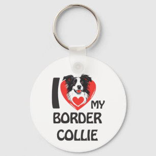 Llavero Me encanta mi compañero de frontera - Perro lindo