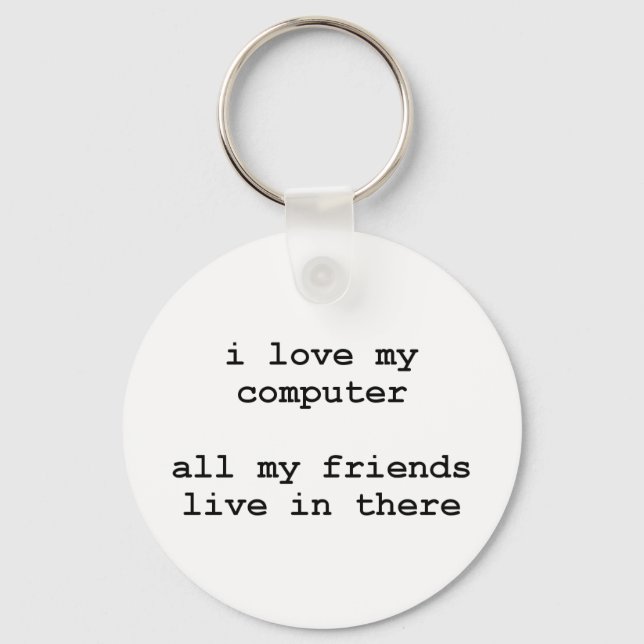 Llavero me encanta mi computadora (Anverso)
