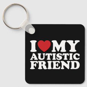 Llavero Me Encanta Mi Corazón De Autismo Amigo Autista