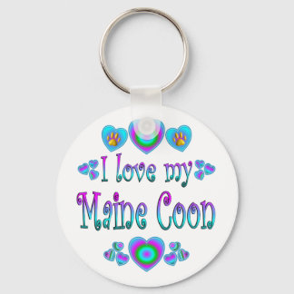 Llavero Me encanta mi gato de Maine Coon
