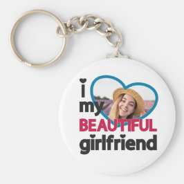 Llavero Me encanta mi hermosa foto de personalizado de nov