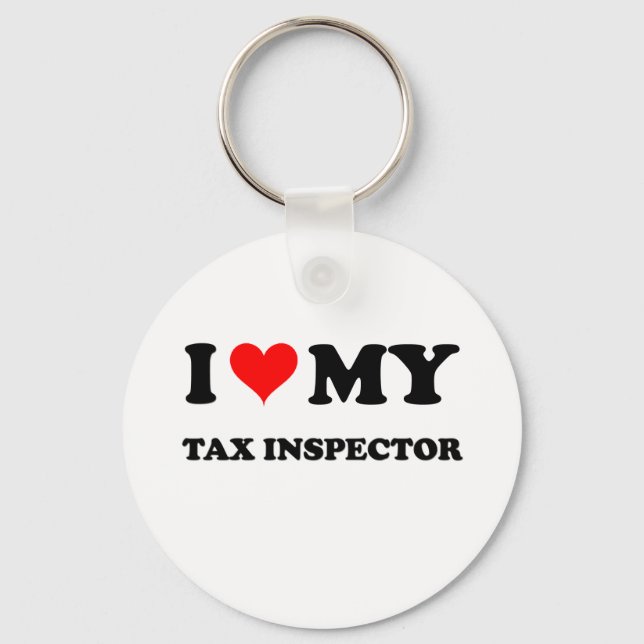 Llavero Me encanta mi inspector de impuestos (Anverso)