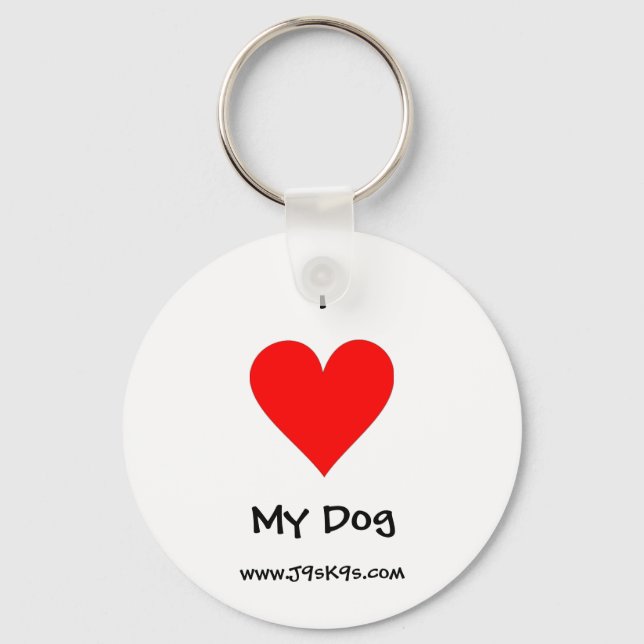 Llavero Me encanta mi Keychain de perros (Anverso)