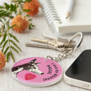 Llavero Me encanta mi Keychain de Whippet