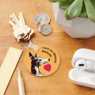 Llavero Me encanta mi Keychain de Whippet