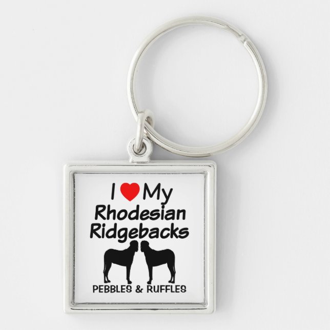 Llavero Me Encanta Mi Keychain Rhodesiana De Perros De Rid (Frente)