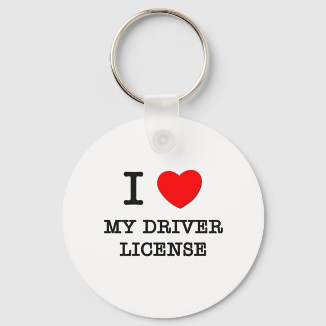 Llavero Me encanta mi licencia de conducir (Anverso)