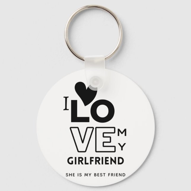 Llavero Me encanta mi novia. Es mi mejor amigo. (Anverso)