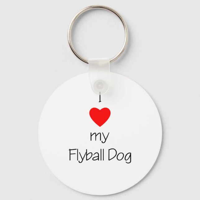 Llavero Me Encanta Mi Perro Flyball (Anverso)