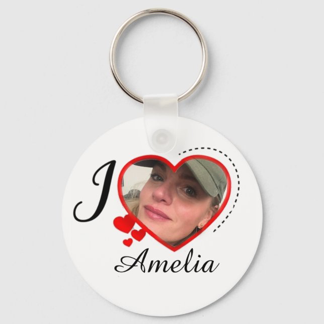 Llavero Me encanta mi Personalizado novia personalizada (Anverso)
