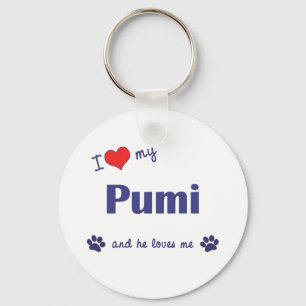 Llavero Me encanta mi Pumi (perro macho)