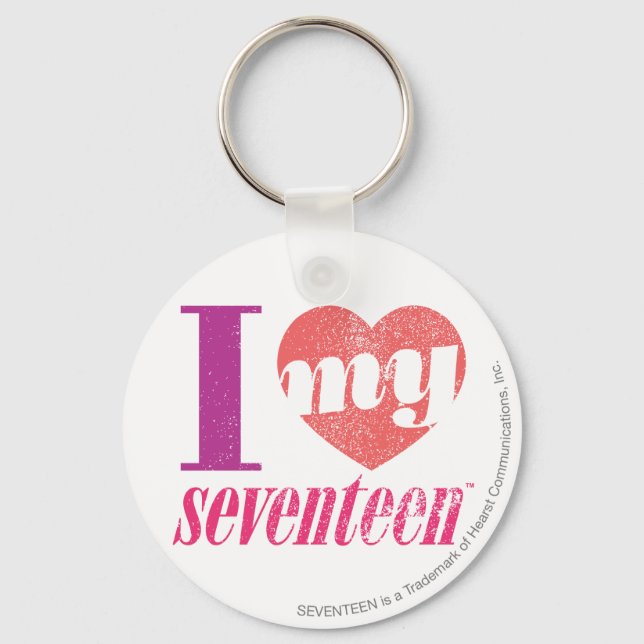 Llavero Me encanta mi rosa de 17 (Anverso)
