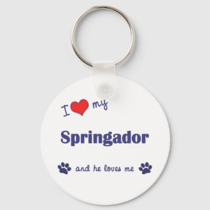 Llavero Me encanta mi Springador (perro macho)