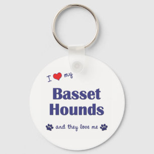 Llavero Me Encanta Mis Hounds (Múltiples Perros)
