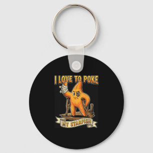 Llavero Me encanta pinchar mi estrella de mar humor vintag