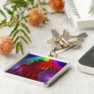 Llavero Me encanta #-Premium Square Keychain