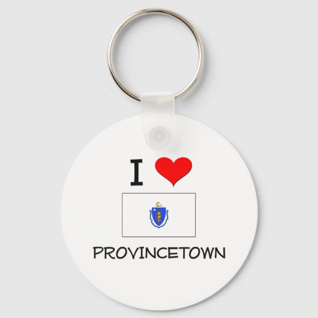 Llavero Me encanta Provincetown Massachusetts (Anverso)