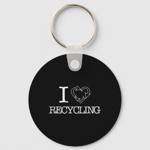 Llavero Me encanta reciclar la ciencia del Día de la Tierr
