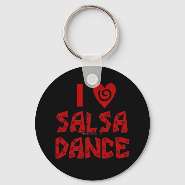Llavero Me encanta Salsa Dance Personalizado Dancing Lover (Anverso)