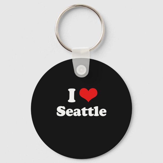 Llavero Me Encanta Seattle Tshirt White Tshirt (Anverso)