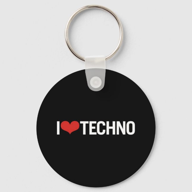 Llavero Me encanta Techno (Anverso)