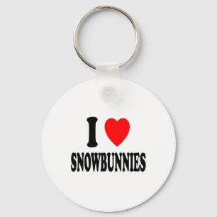 Llavero Me encantan (amo) las Snowbunnies esquiando Atract