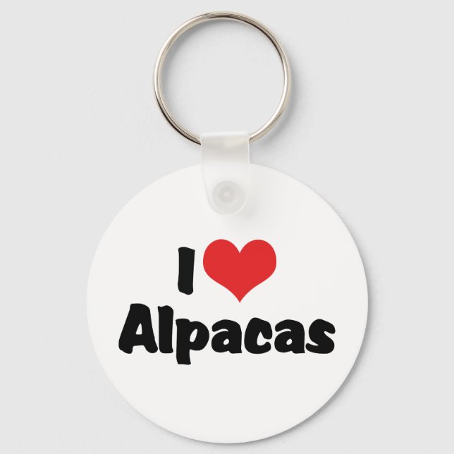 Llavero Me Encantan las Alpacas de Corazón (Anverso)