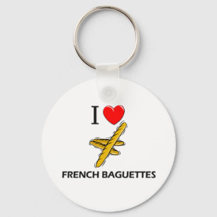 Llavero Me encantan las baguettes francesas