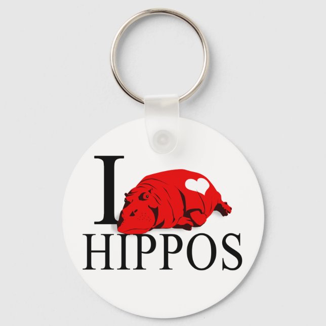 Llavero Me encantan las cadenas de discos Hippos (Anverso)
