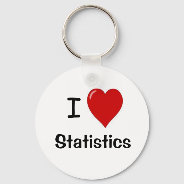 Llavero Me encantan las estadísticas - I Heart Statistics (Anverso)
