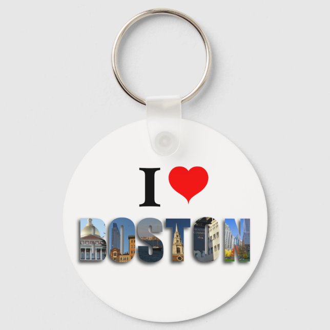 Llavero Me encantan las fotos de Boston Massachusetts Trav (Anverso)