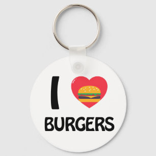 Llavero Me encantan las hamburguesas