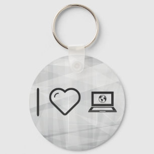 Llavero Me encantan las laptops de la Tierra