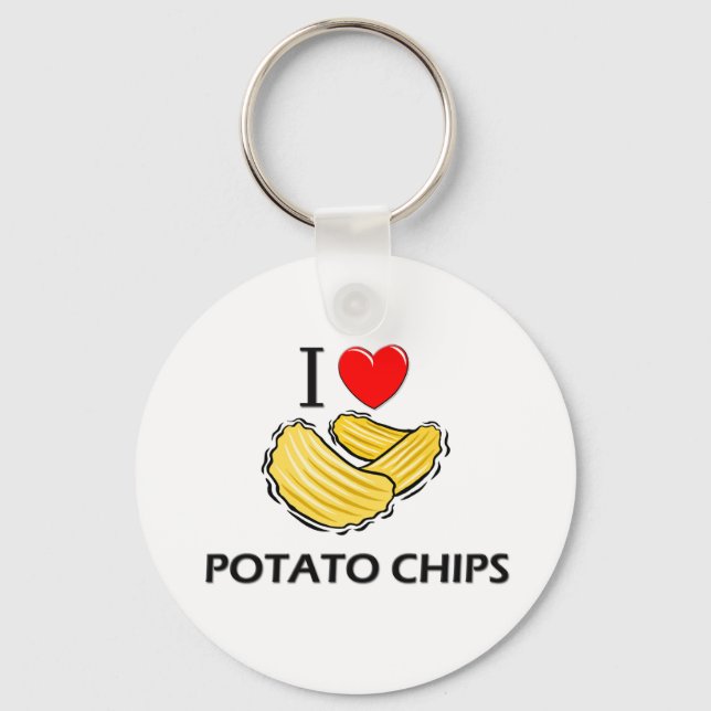 Llavero Me encantan las patatas fritas (Anverso)