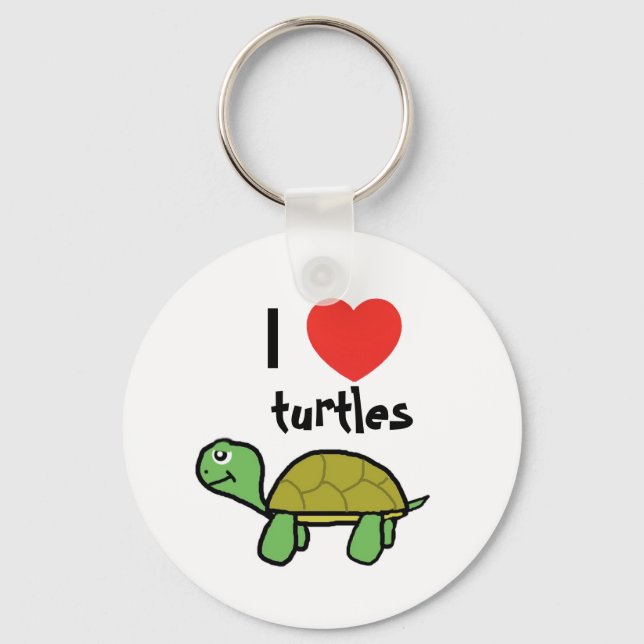 Llavero Me encantan las tortugas (Anverso)