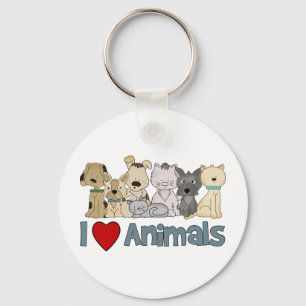 Llavero Me encantan los animales