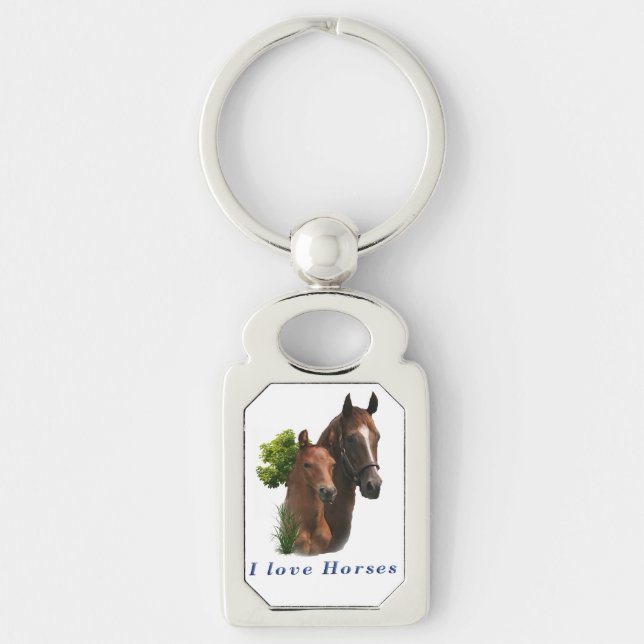 Llavero Me encantan los caballos (Anverso)