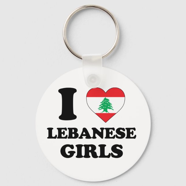 Llavero Me encantan los Chicas libaneses (Anverso)