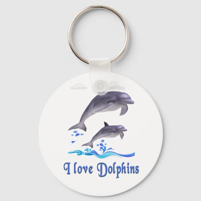 Llavero Me encantan los delfines (Anverso)